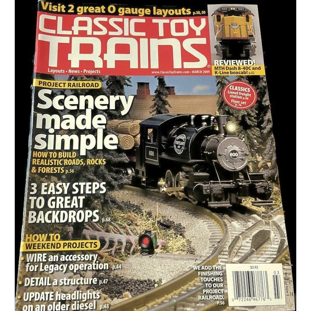 Classic Toy Trains March 2009 Project Railroad Scenery Made Simple Backdrops